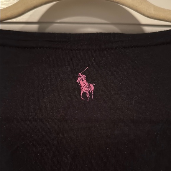 Ralph Lauren Black and Pink Boxy Short Sleeve Tee - Picture 5 of 6